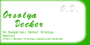 orsolya decker business card